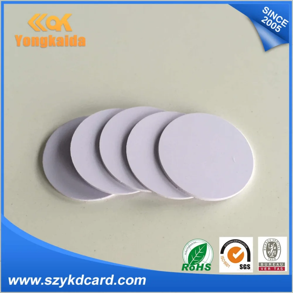

YongKaiDa RFID coin tag diameter 20mm EM4100 TK4100 blank card PVC card 64bits