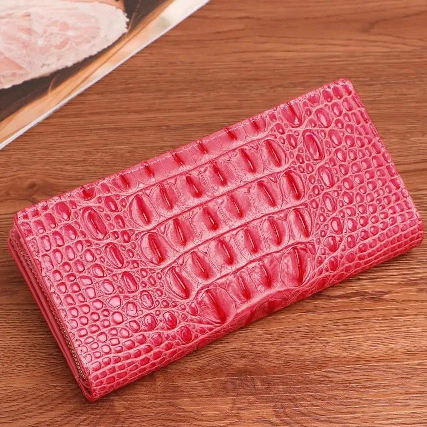 Высококачественный мужской кошелек с натуральным 3D тиснением из крокодиловой