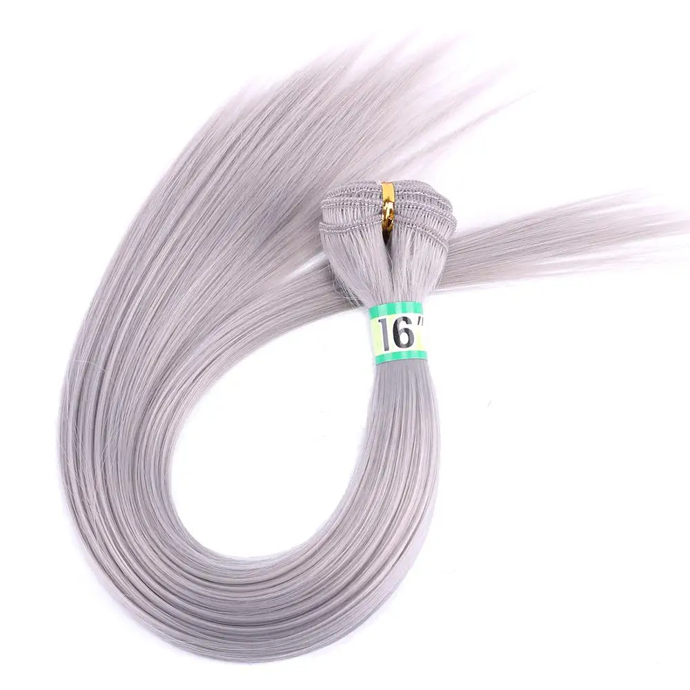 2 шт./лот бразильские прямые волосы пряди 100% Высокое Температура Синтетические