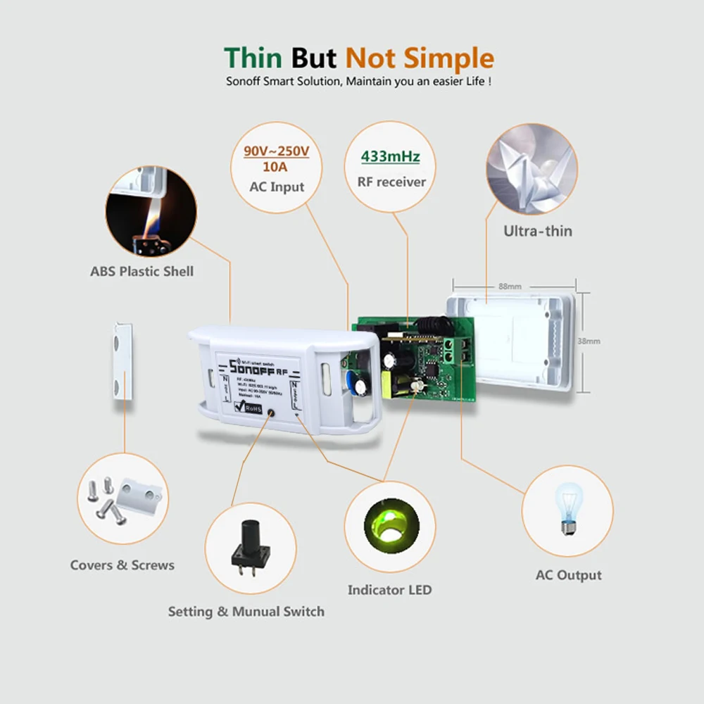Itead RF WiFi беспроводной переключатель для модули автоматизации умного дома таймер