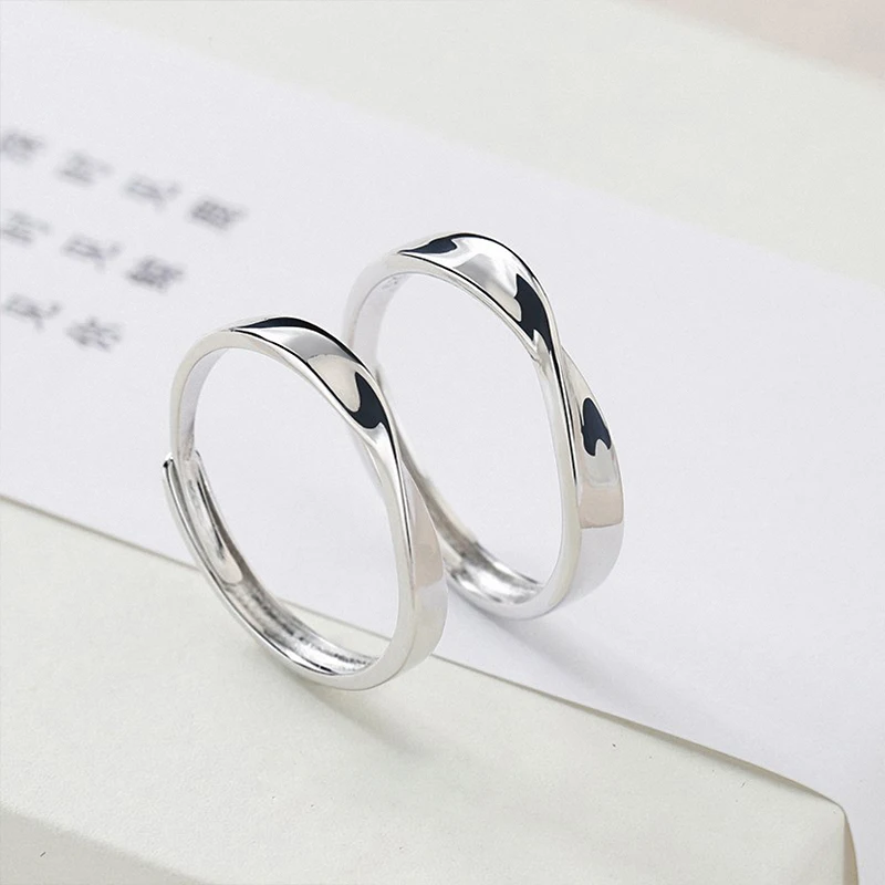 SpringLight Simple Ring Real 925 Sterling Silver Designer Fine Jewelry Endless of Love Couple Rings for Women Accessories | Украшения и