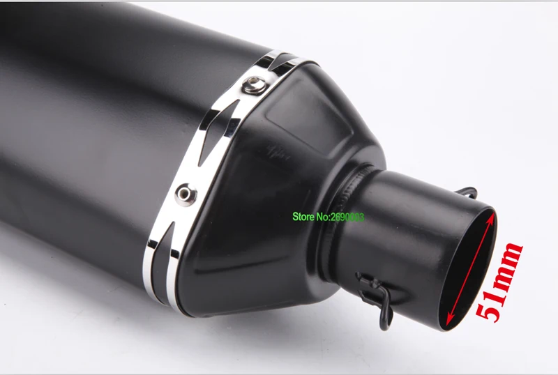Мотоцикл Akrapovic лазерный логотип выхлопной Впускной 51 мм мотоцикл выхлопной трубы глушители Escape с углеродным выхлопным наконечником и дБ убийца