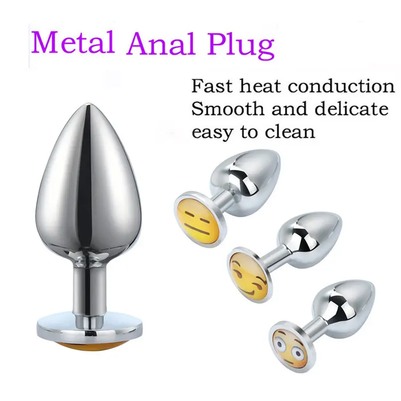 Интимная металлическая Анальная пробка со стразами ювелирное изделие гладкая
