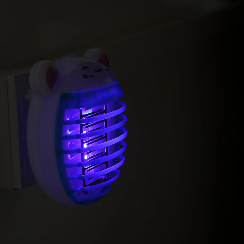 Дети спальня лампы против насекомых милый кот светодиодный ЕС Plug комары мухи Жук Насекомое ловушка уничтожитель Zapper ночник