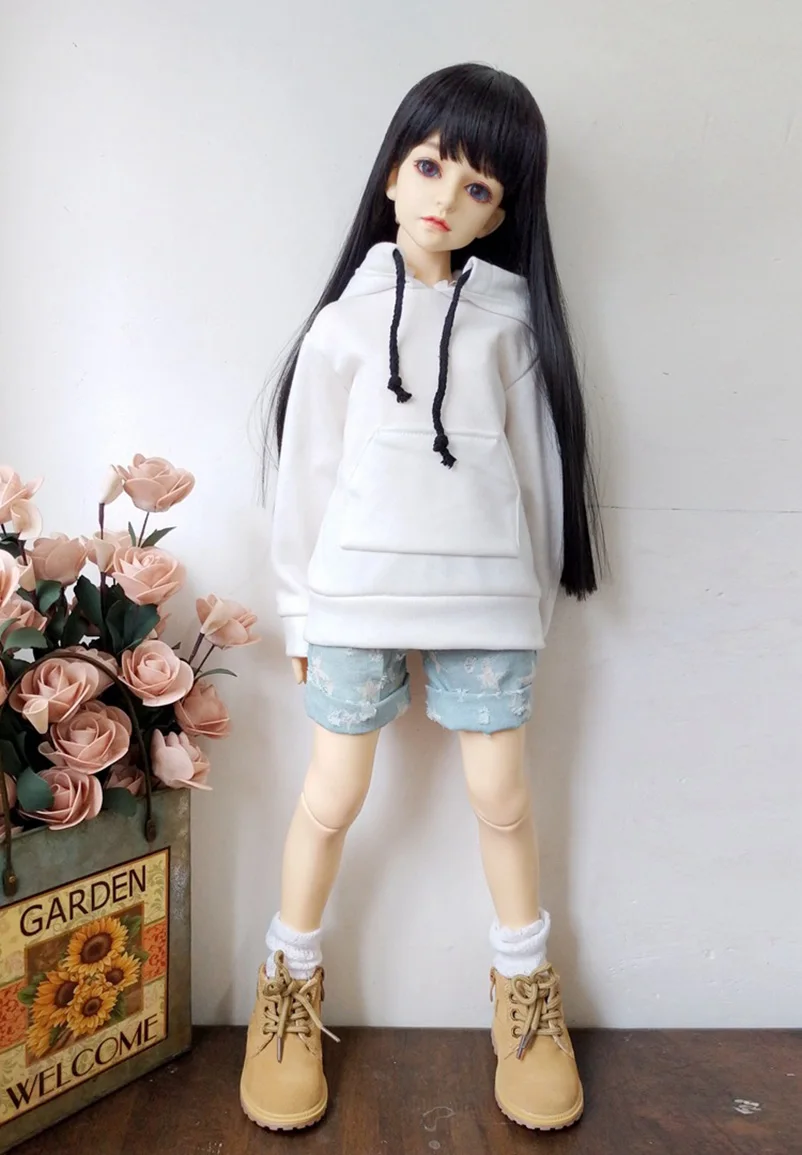 1/6, 1/4, 1/3, BJD, SD Одежда для куклы, толстовка с капюшоном, джинсовые шорты для кукол, аксессуары, повседневная одежда, модная одежда, наряды