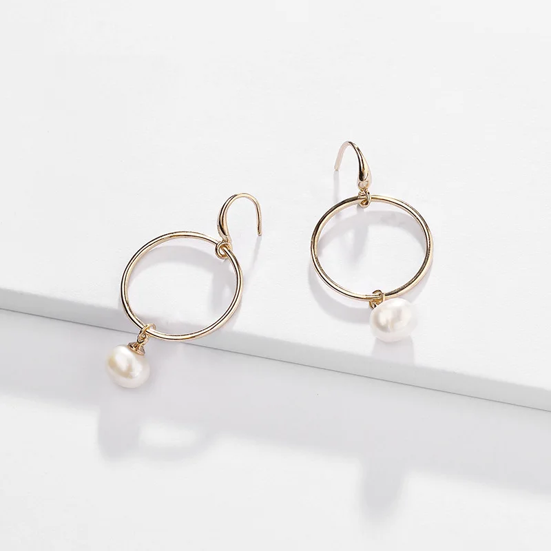 Дизайнерские круглые жемчужные бусинки Длинные Винтажные серьги антикварные