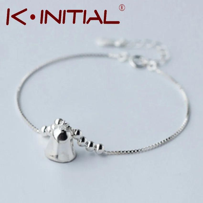 Kinitial 1 шт. новый 925 серебряный браслет с колокольчиками и подвесная упаковочная