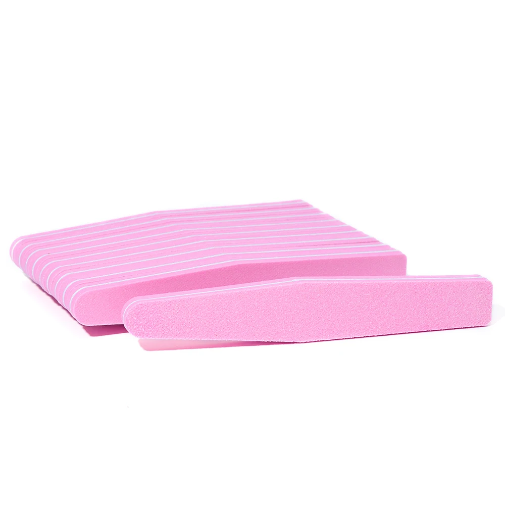 Sanding Nail File Buffer Pink Block Set Professional Straight Nails Art Beauty Polishing Tools Files For Manicure Pedicure SA832 | Красота и