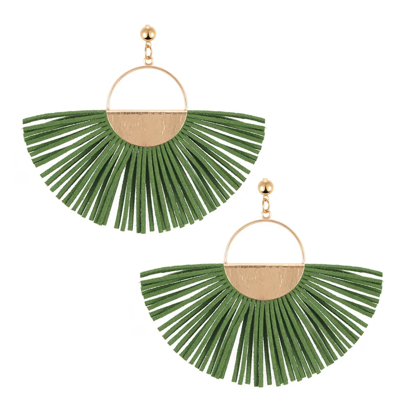 Женские богемные массивные Серьги Boho BigTassel Винтажные серьги-подвески Яркие
