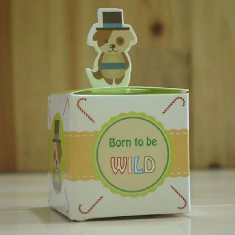 100 шт. милые Мультяшные животные в зоопарке медведь панда коробка конфет