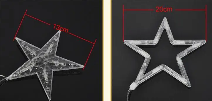 Светодиодная светящаяся световая Гирлянда занавеска со звездами для вечерние