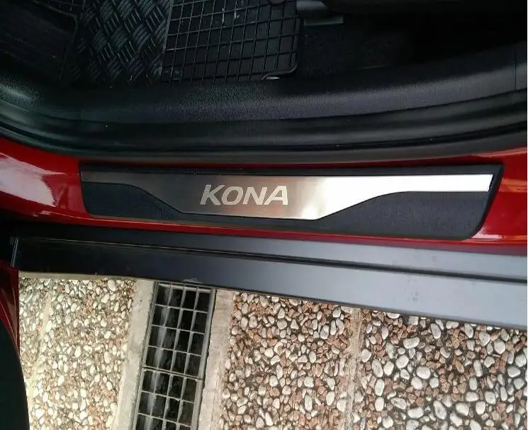 Накладка на порог автомобиля пригодная для hyundai KONA/KAUAI 2017 2018 Защитная Наклейка из
