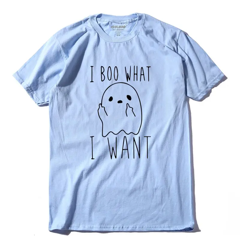 COOLMIND QI0256A хлопок, Мужская футболка с принтом I boo what I want, повседневная мужская футболка с коротким рукавом, летняя забавная Мужская футболка, футболки