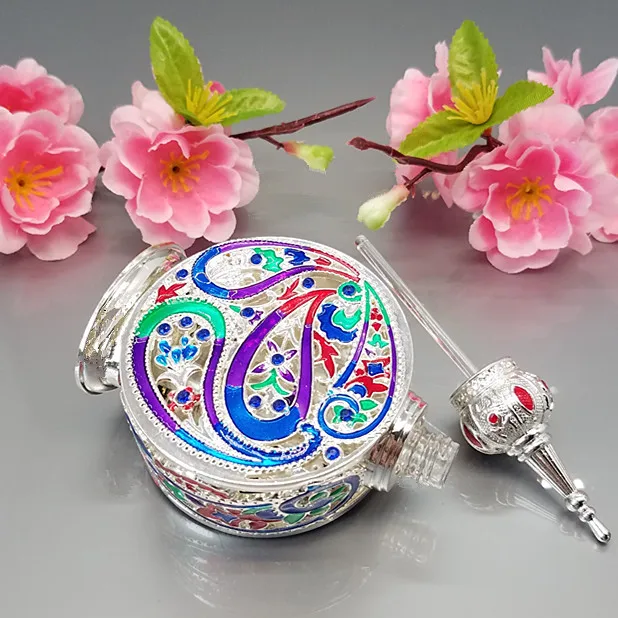 Серебряные винтажные пустые флаконы для духов 1 шт. 12 м бронзовый сплав Арабская