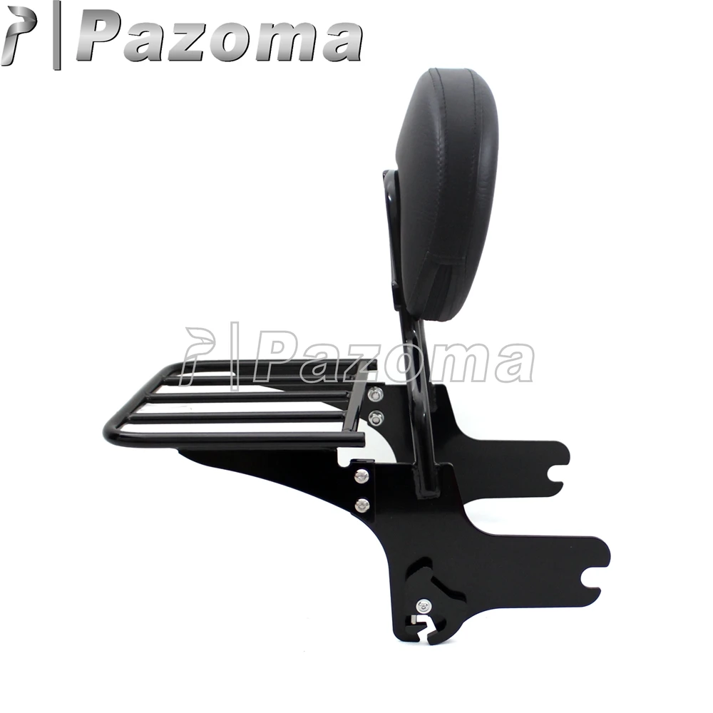 Черная мотоциклетная съемная спинка для заднего сиденья багажная стойка Harley Touring