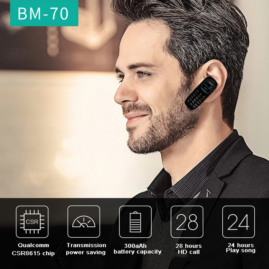 2018 BM70 волшебный голос стерео гарнитура Bluetooth наушники BT dialer GT star BM50 список карман