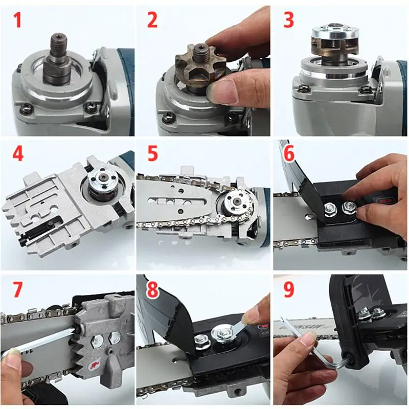 2018 угловая шлифовальная машина преобразования мощности бензопилы набор