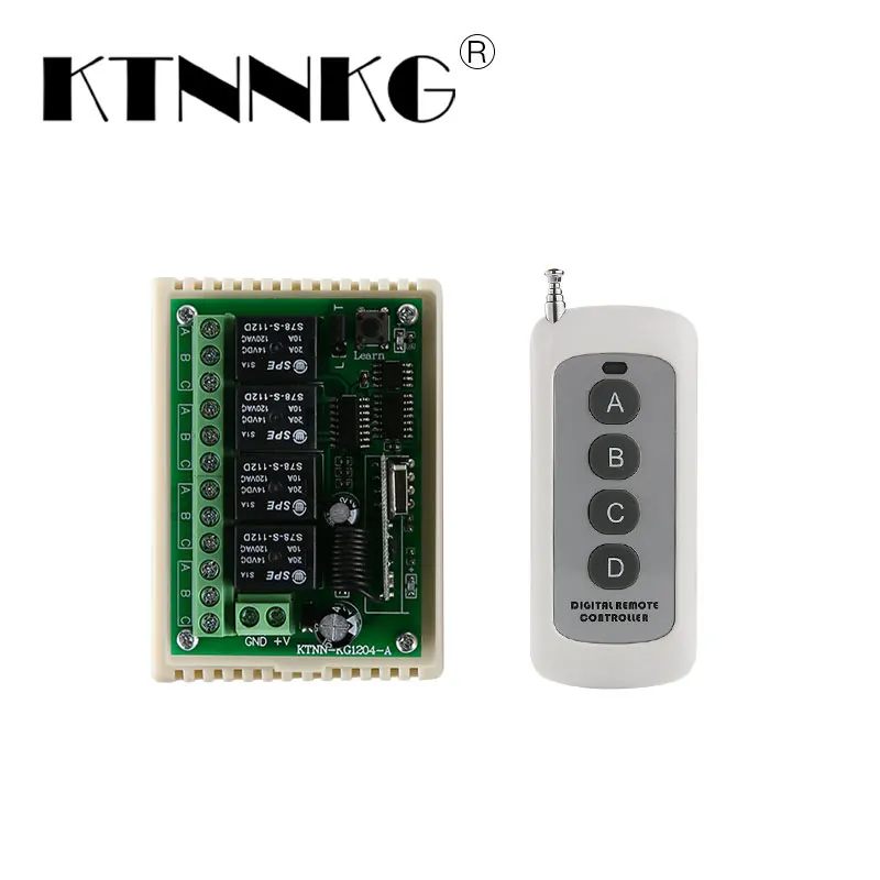 4-Канальный Релейный Переключатель 12 В с радиочастотной антенной модуль