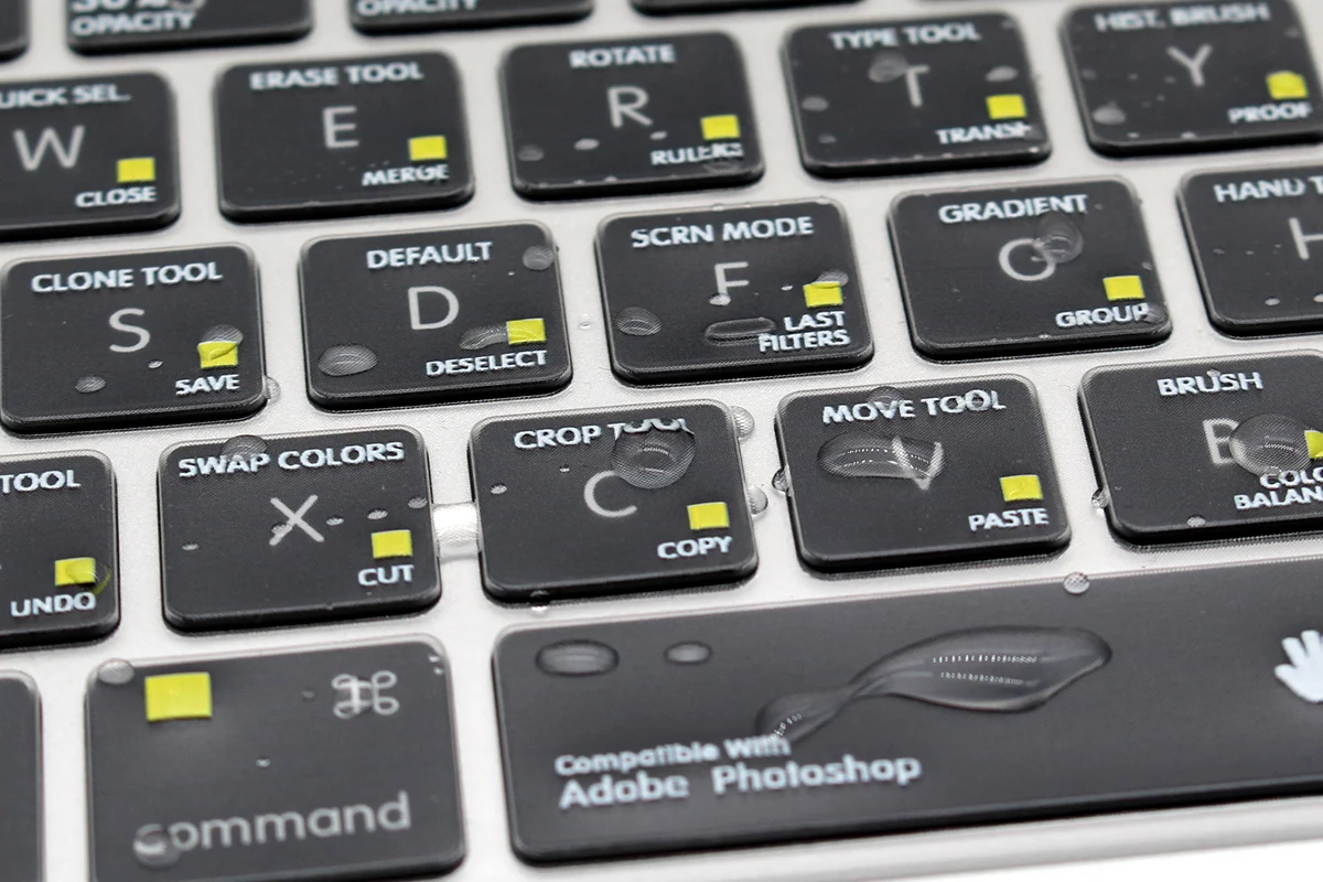 Для Macbook Air 13 кожи Pro 13 15 17 adobe photoshop PS ярлык горячая клавиша переключения функциональные ТПУ Подсветка клавиатура защитная накладка для телефона