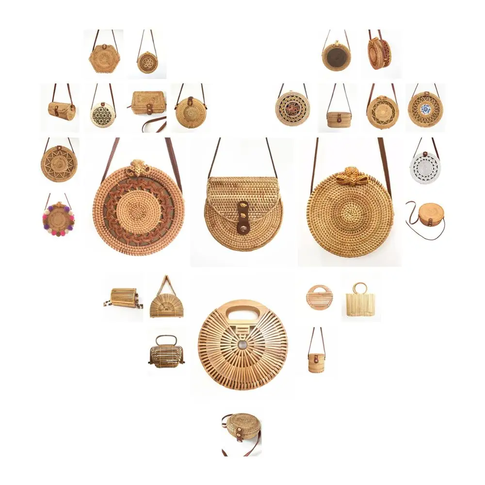 Сумки из ротанга для женщин 2019 Летняя женская сумка ручной работы | Багаж и сумки