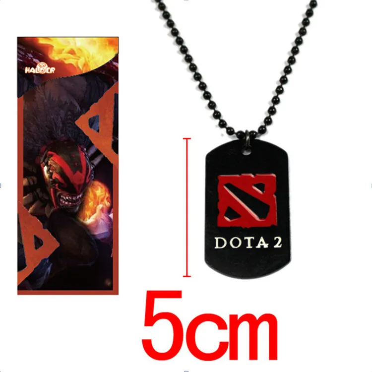 300 шт./лот DOTA 2 лого брелки и ожерелье dota герои Косплей тема подвески бесплатно
