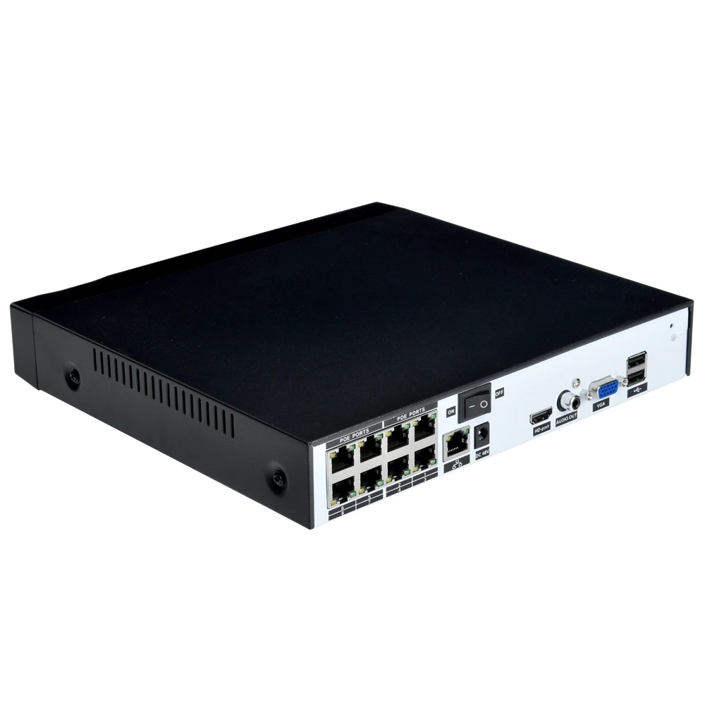 Hamrolte CCTV NVR 8CH POE NVR 4*5 Мп/8*4 Мп для IEEE802.3af 48V POE IP Камера безопасности Системы Xmeye Обнаружение движения ONVIF H.265