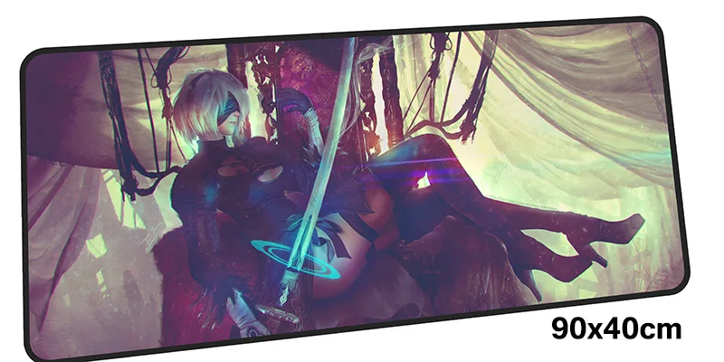Size 900x400X2MM Nier automata коврик для мыши геймер 900x400 мм notbook коврик для мыши гелевый большой игровой коврик для мыши Аниме-пэд мышь PC стол padmouse аксессуары - Цвет: Size 900x400X2MM