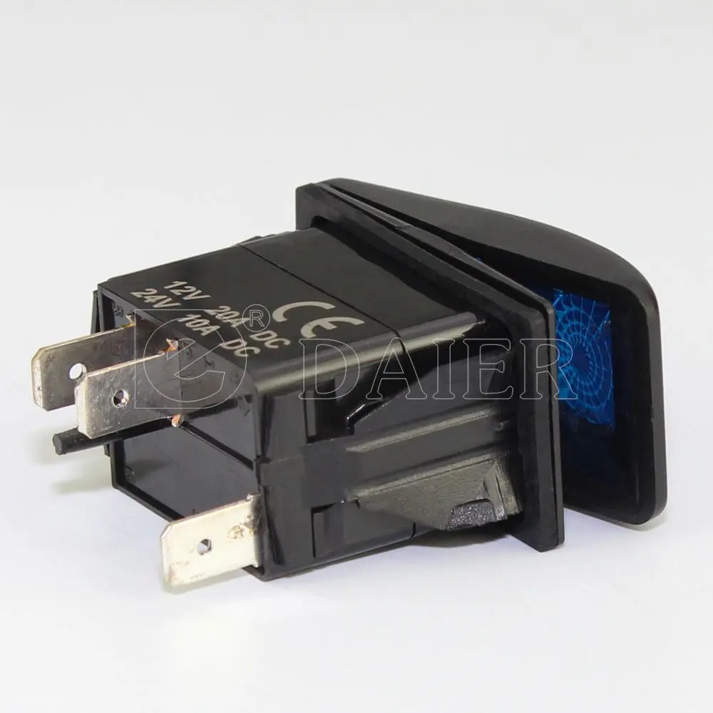 1 шт. 20A 12VDC SPST 3Pin ON OFF Водонепроницаемый морской выключатель рокер один светодиодный тумблер светодиодный индикатор переключателя автомобиля лодки