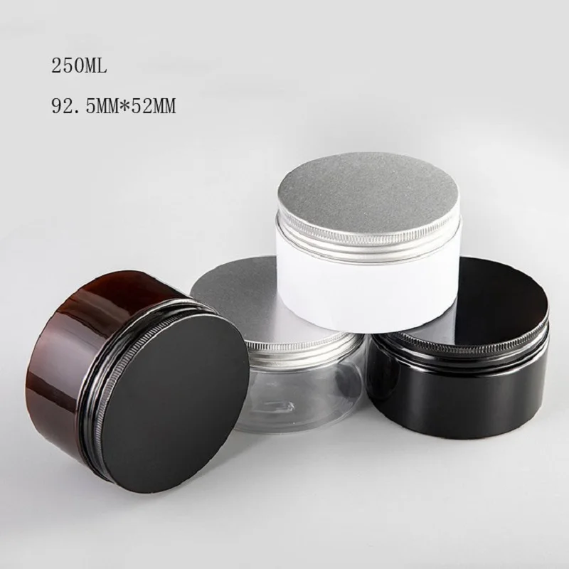 250ML Plastic Cosmetic Container 4 Colors Dia.92.5 mm Facial Mask Jar with Aluminum Screw Cap Sealed Scented Tea Packing Box | Красота и