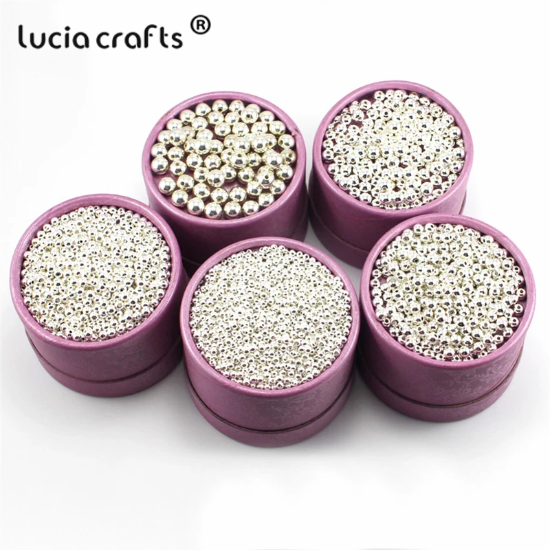 Lucia crafts 3/4/5/6/8mm многослойный посылка золотистого и серебристого цветов; Цвет покрытием легированные свободные бусины сделай сам ручной работы аксессуары материалы E0812