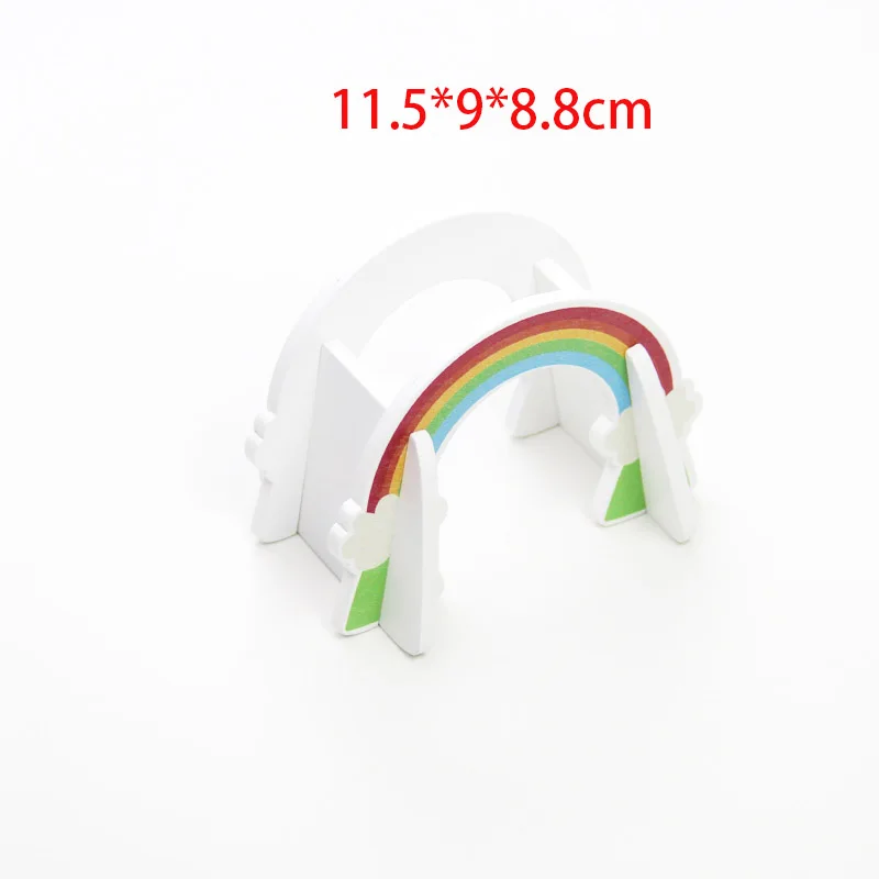 new rainbow bridge Друзья деревянный поезд игрушечные часы платформа угольная станция пещера туннель кран деревянные аксессуары для поезда трек части блоки игрушки - Цвет: new rainbow bridge