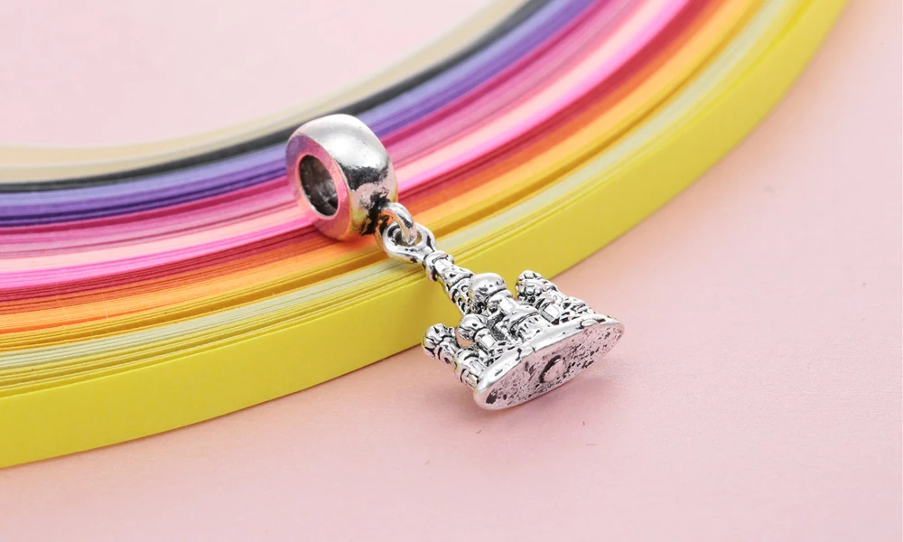 Красивая подвеска с замком очаровательные бусины подходит для браслета оптовая