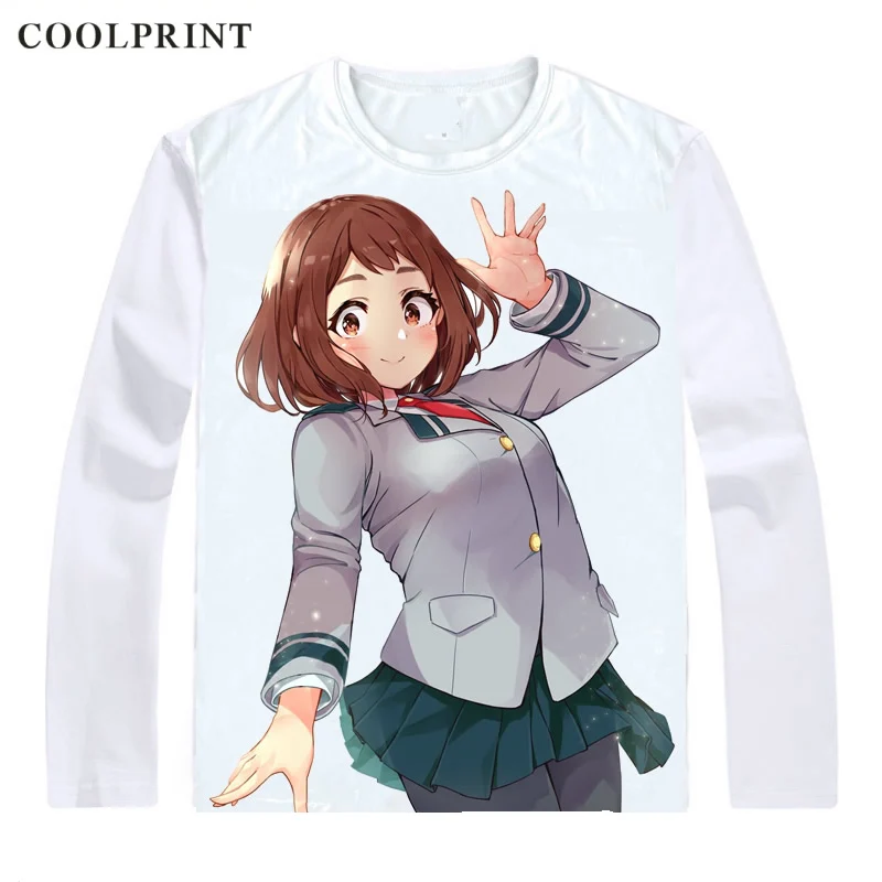 Uraraka Ochako футболка Boku no Hero Academy My Hero Academy мужская футболка Повседневная Винтажная футболка футболки с длинными рукавами и принтом - Цвет: Style 4