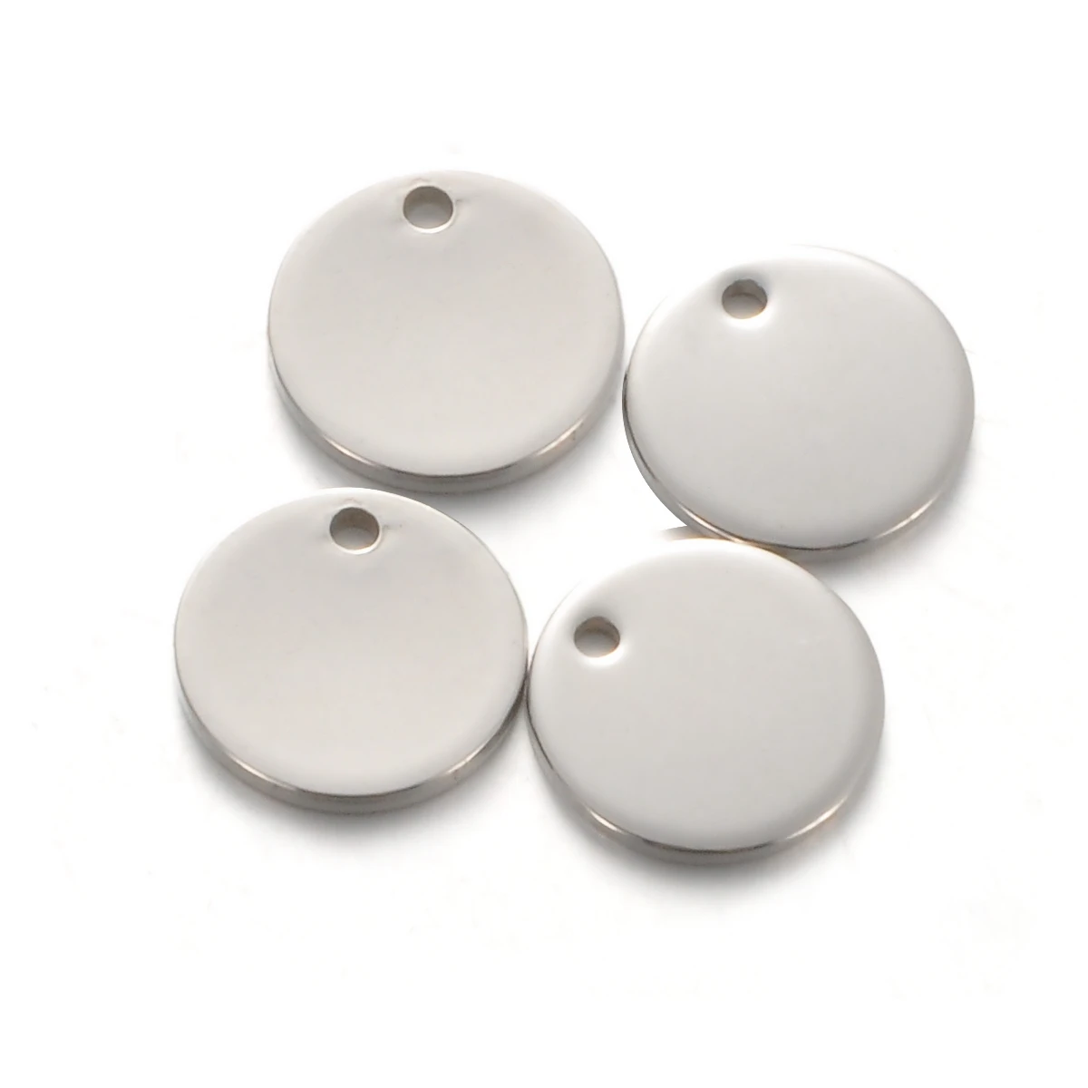 Ювелирные изделия из нержавеющей стали серебряный круглый кулон подходит DIY