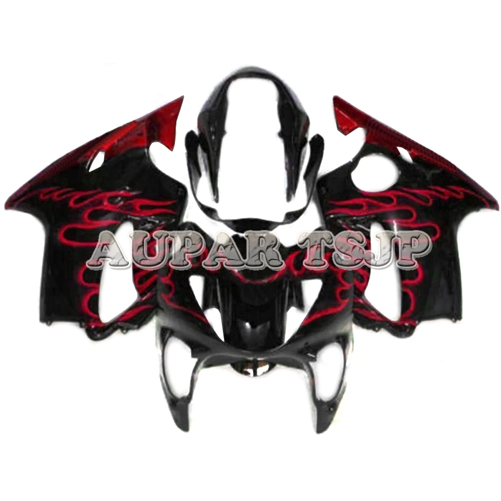 

Black Blue and Red Flames Bodywork For Honda 1999 2000 CBR600F4 99 00 ABS Injection Molding Covers Plastic Panels