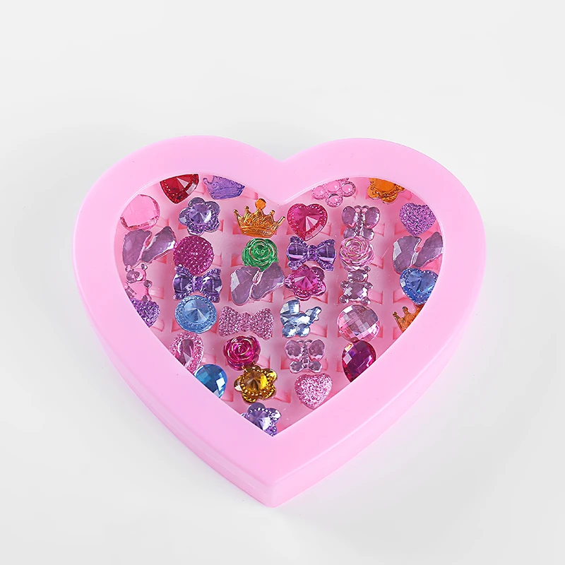 Необычные стразы кольца для детей 36 шт./кор. милые дизайнерские модные ювелирные