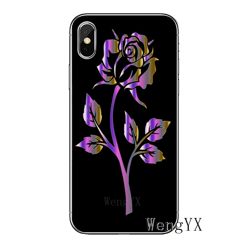 Роскошный чехол из мягкого ТПУ для samsung Galaxy S10 S9 S8 S7 S6 edge Plus Lite S5 S4 mini Note 9 8 5 4 - Цвет: rose-flower-A-02