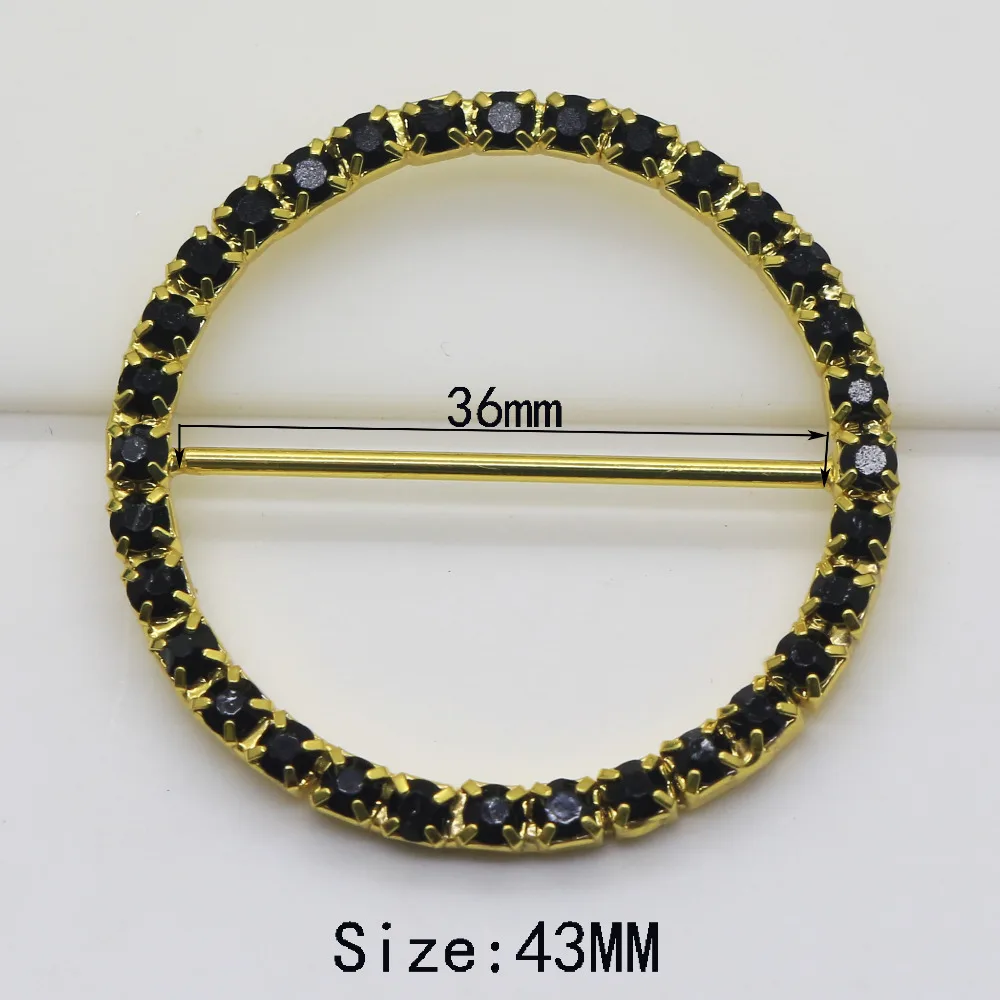 10 шт., круглые металлические пряжки, 43 мм