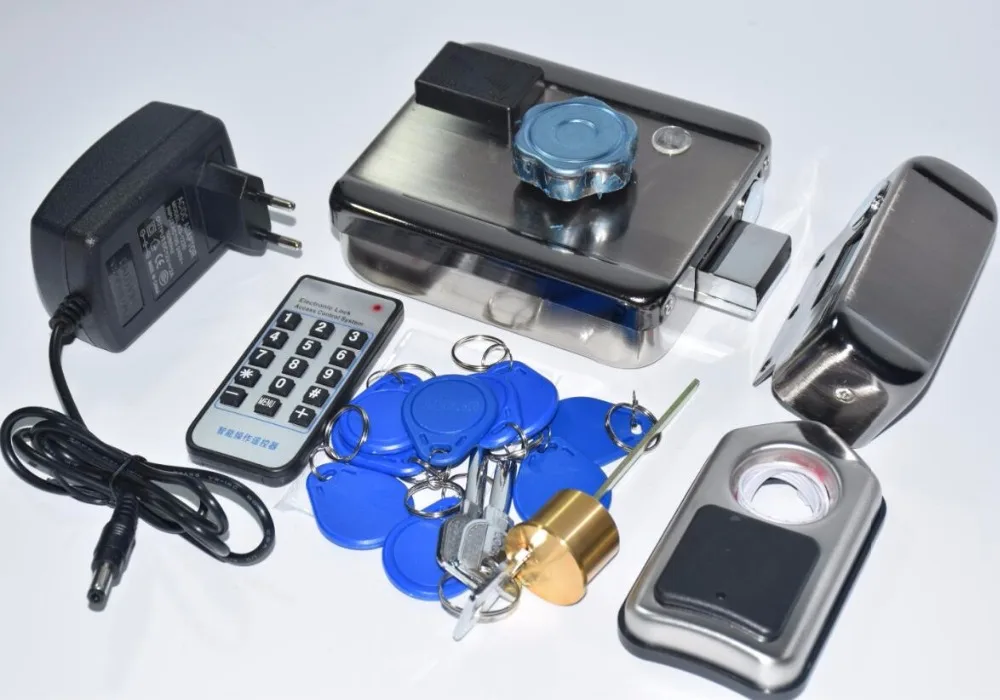 LPSECURITY Питание от батареи/12VDC 13,56 IC RFID считыватель Электрический дверной замок для ворот система контроля доступа комплект с 10 тегами или тегами ТМ