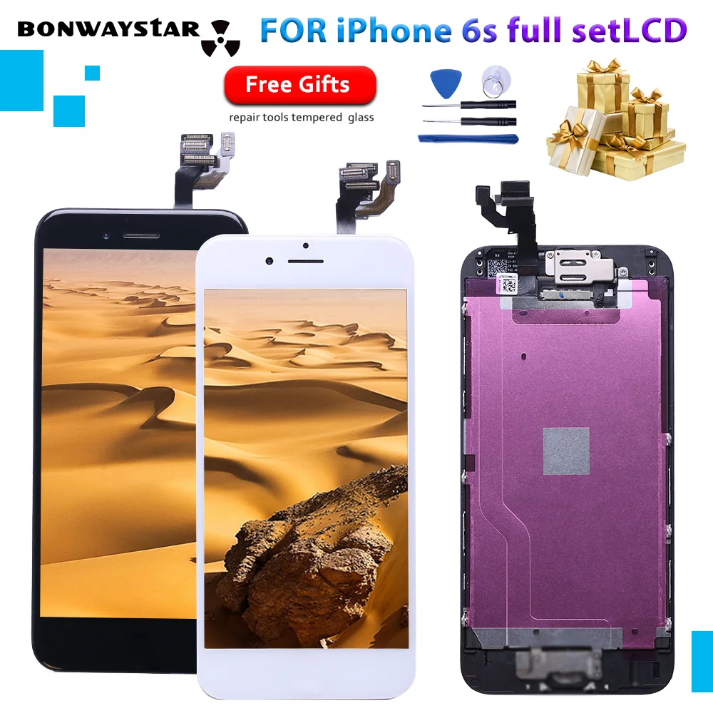 ЖК дисплей для iPhone A1633 A1688 A1700 сенсорный модуль AAAAA полный комплект в сборе 6s с камерой и датчиком