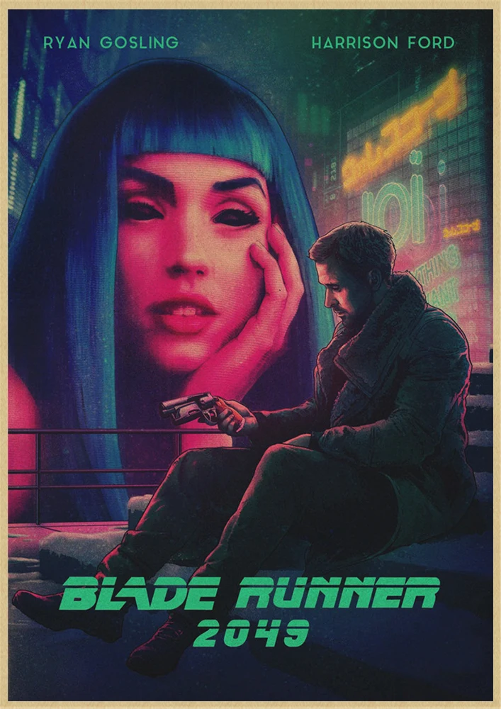 Blade Runner 2049 американский фильм ретро плакаты крафт-бумага печатные настенные постеры картины Домашний декор комнаты - Цвет: Белый