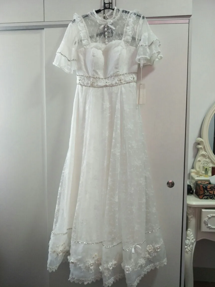 Хит продаж белые кружевные наклейки-заплатки вышивка из бусин для одежды