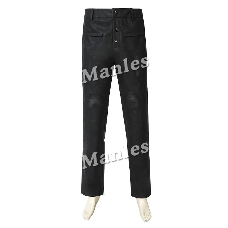 Pants Only Game DMC 5 Dante Cosplay Costume Leather Jacket Pants Adult Men Halloween Carnival Deluxe Costume Props Shoes Outfit Custom Made - Цвет: Pants Only
