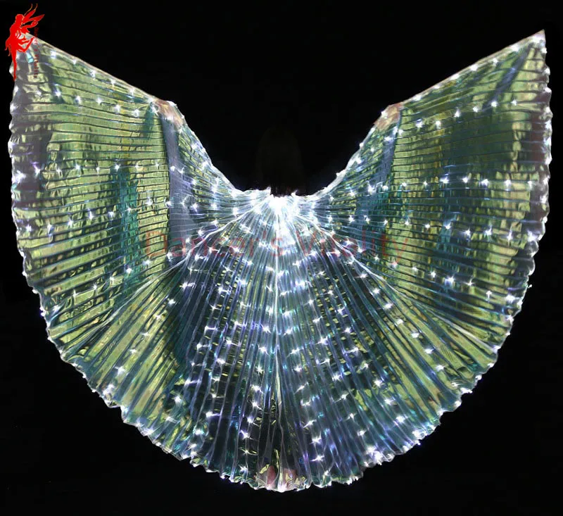 

NEW belly dance 300 lamp props women belly dance 360 degree LED Shining wings girls wings angle of opening dancer props wings