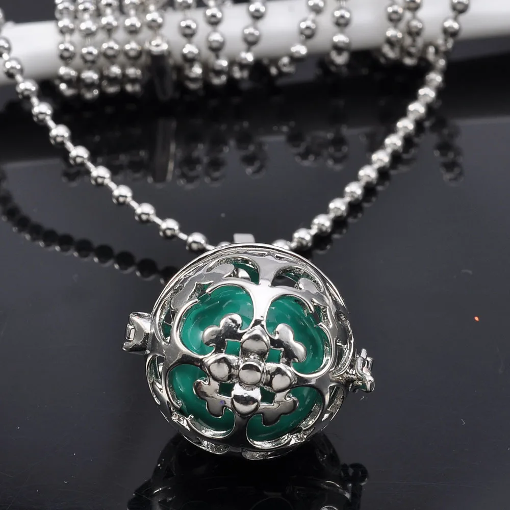 Полые клетка филигрань диффузор медальоны ожерелье для женщин ароматы