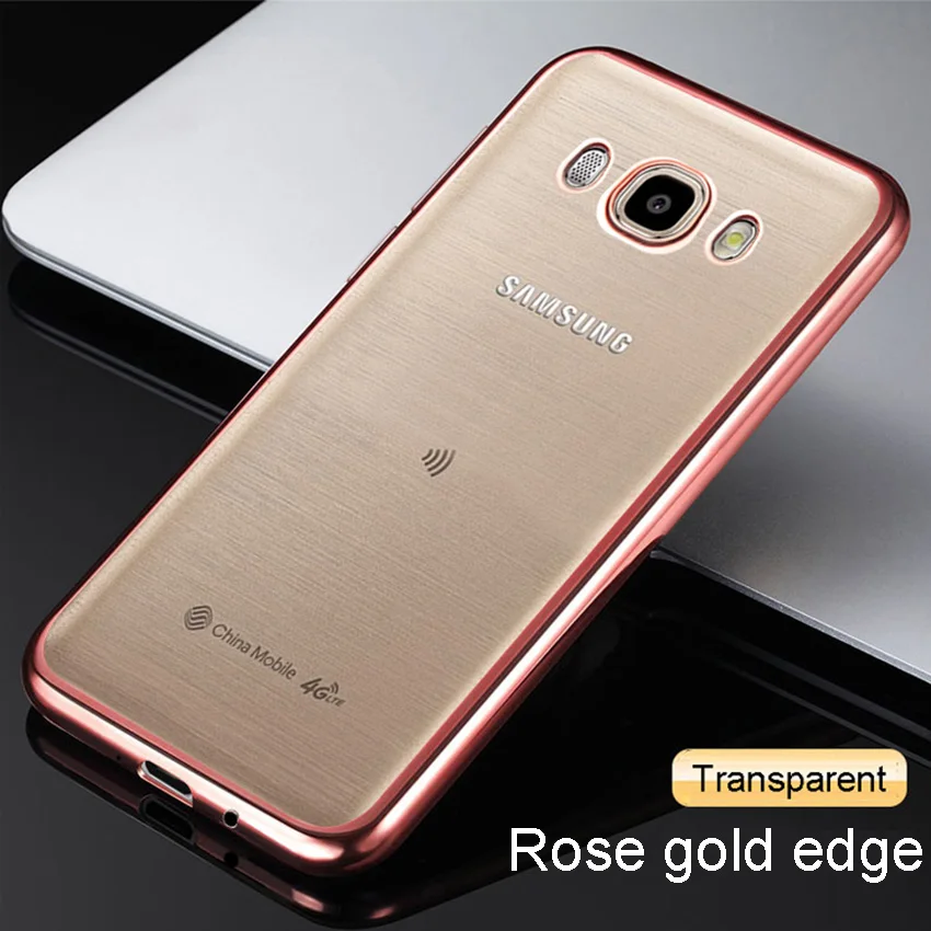 Nephy чехол для samsung Galaxy J5 J7 J 5 7 Duos J510FN J710FN сотовый Чехол для телефона Прозрачный задний Мягкий ТПУ силиконовый ультратонкий - Цвет: Rose gold