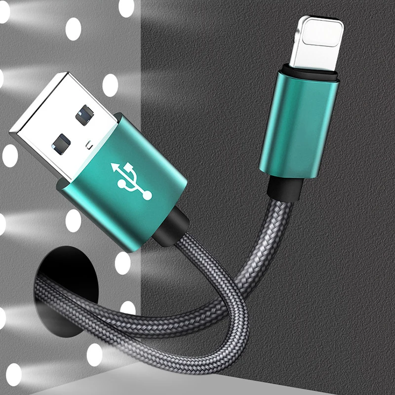 Металлический usb кабель для iPhone 8 7 6 s нейлоновая оплетка из ROCK сплава быстрой
