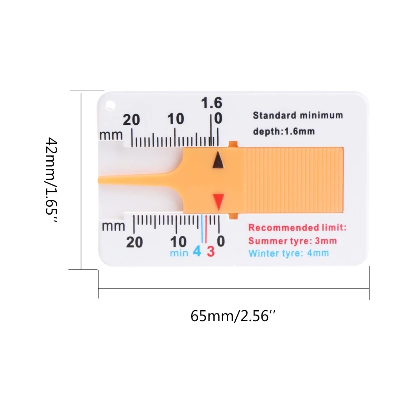 Измеритель глубины протектора шины автомобиля мотоцикла прицепа фургона колеса