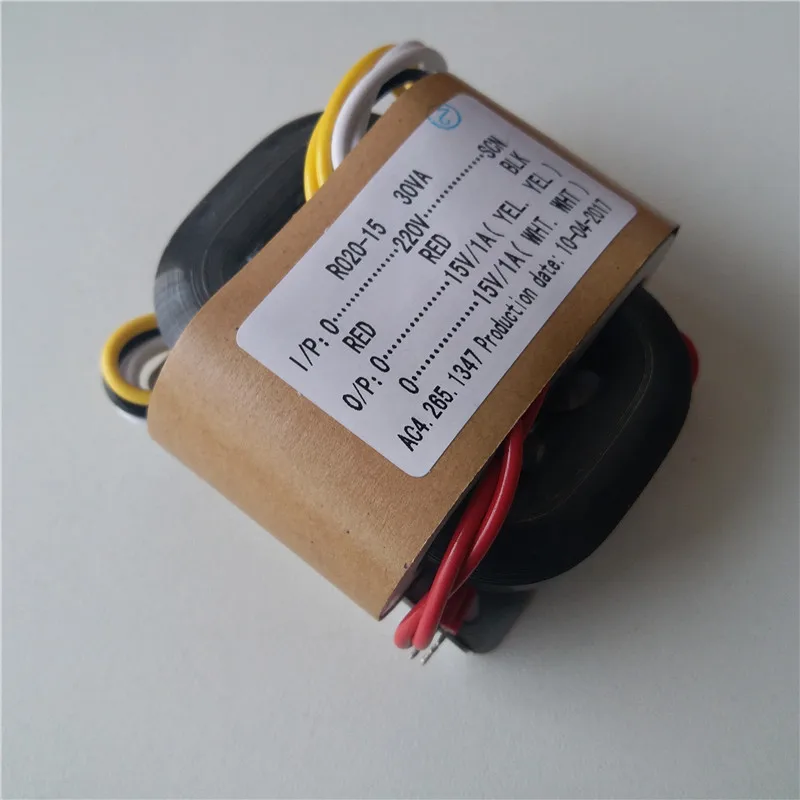 R трансформатор с сердечником 220VAC 30VA 2*9 V/12 V/15 V/18 V/24 V Одиночный 32V с экранированным выходом для декодирования DAC
