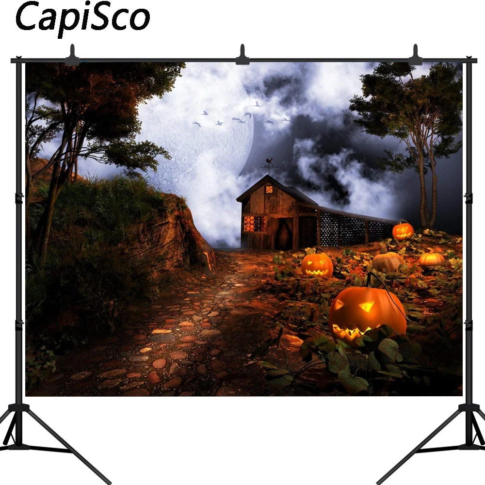 Capisco photographic background Barn evil Pumpkin Halloween backdrop newborn original design photocall fantasy props
